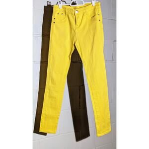 Yellow Colored Denim Skinny Jeans Size 29 Casual Everyday Pants Mid Rise Size 5